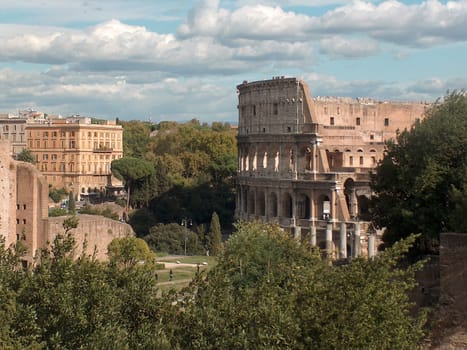 The Coliseum in Rome, Italy.