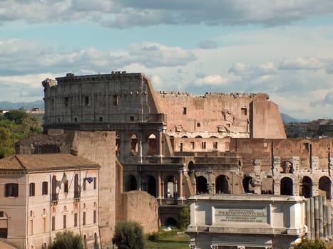 The Coliseum in Rome, Italy.