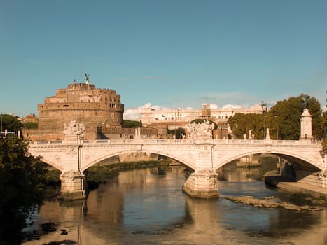 The Castel Sant&#039 Angelo in Rome, Italy.