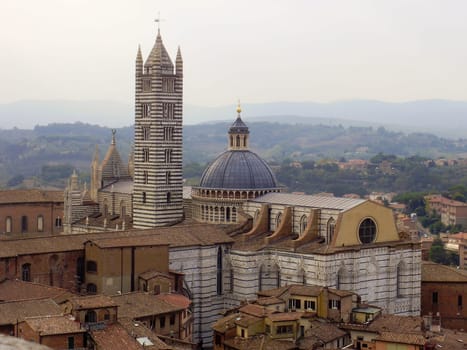 The beautiful Cathedral of Siena (Duomo di Siena) located in Siena, Italy