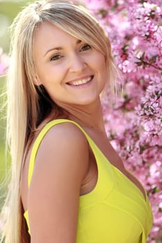 happy woman outdoors