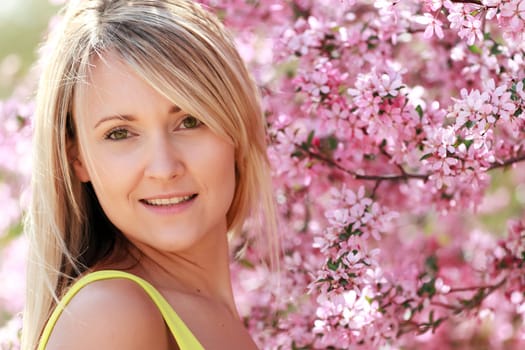 happy woman outdoors