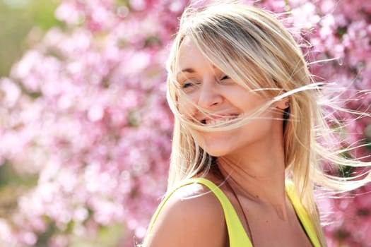 happy woman outdoors