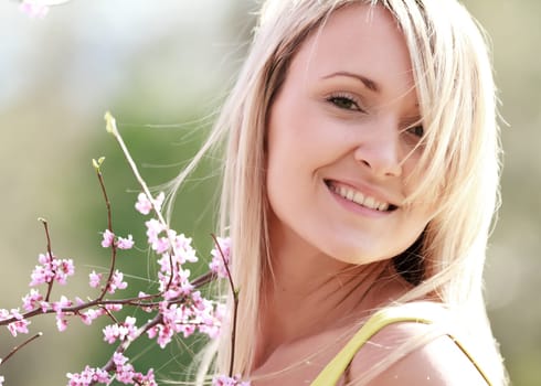 happy woman outdoors