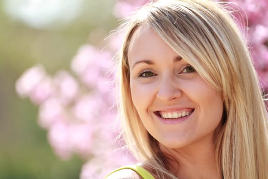 happy woman outdoors