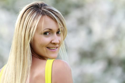 young attractive woman outdoors