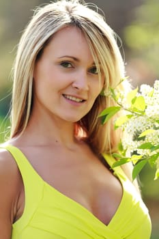 young attractive woman outdoors