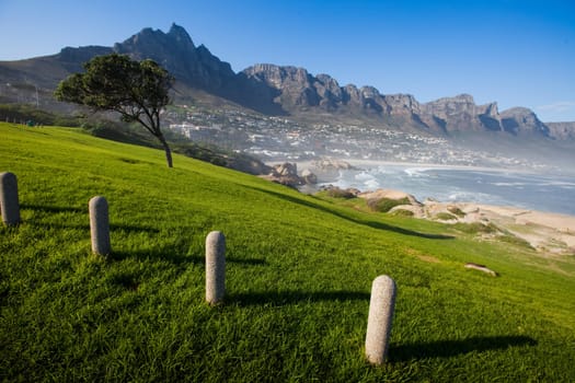 Camps Bay and hillside, Cape Town, South Africa
