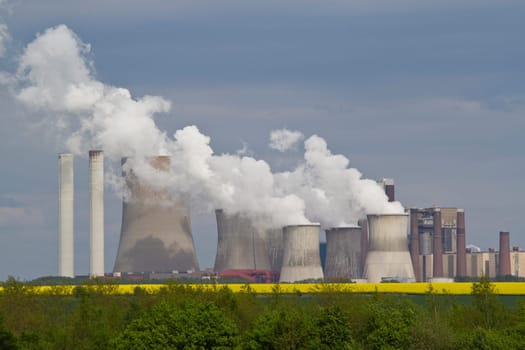 Coal and natural-gas fired power station in Germany, North Rhine-Westphalia