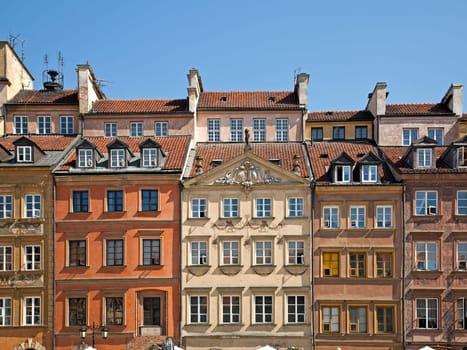 Patrician houses on the Old Town Market,Warsaw