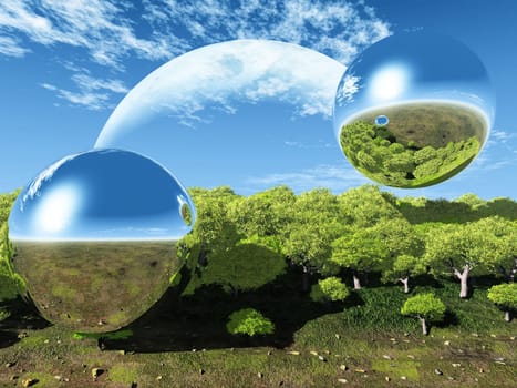 bubble nature and the moon