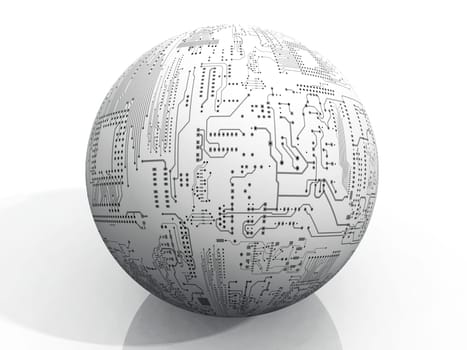 the ball of printed circuit boards