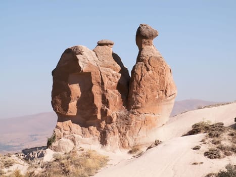 the fairy chimneys in Cappadocia