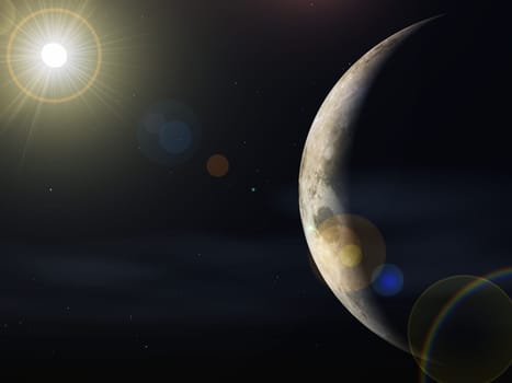 the planet and the sun
