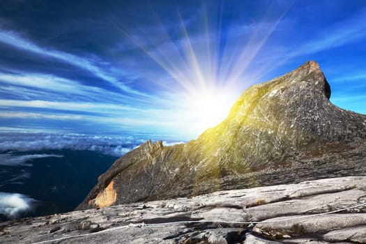 South peak at Mount Kinabalu