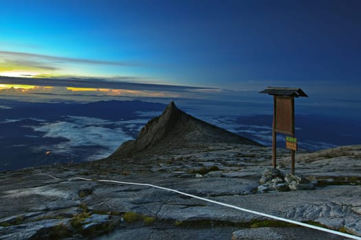 South peak at Mount Kinabalu