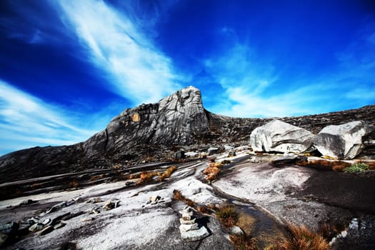 South peak at Mount Kinabalu