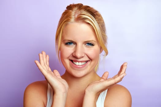 Portrait of a pretty young woman