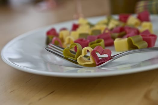 Hearty pasta in Italian colours
