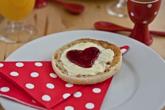 Love-made breakfast