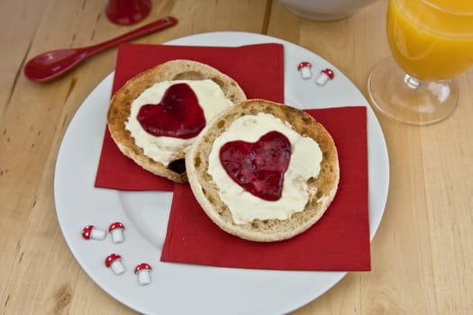 Love-made breakfast