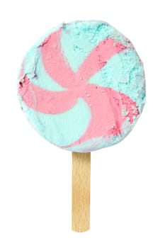 fruity ice cream on the stick. isolated on white background
