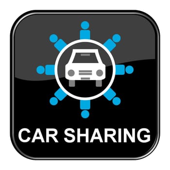 Glossy Button black - Carsharing