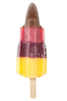 frosty ice cream pop isolated on white background