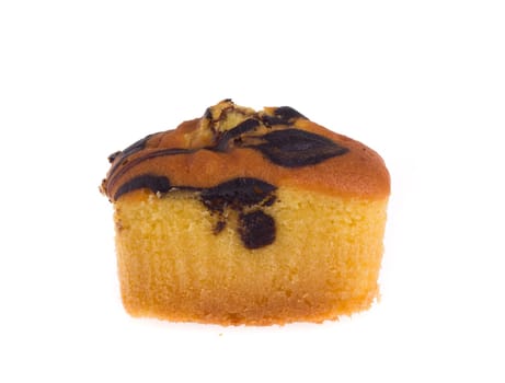 Butter cake isolated on white background