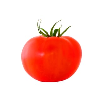 red tomato isolated on white background