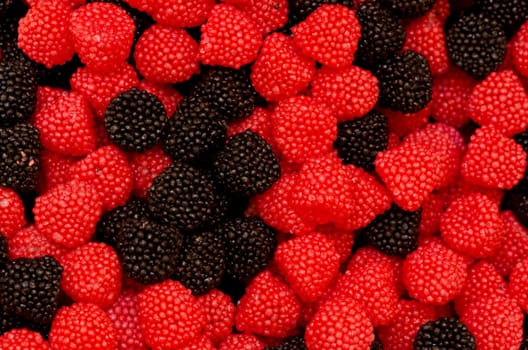 marshmallows red and black fruit