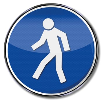 Traffic sign pedestrian
