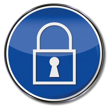 Security sign safety lock