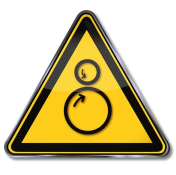 Warning signs printing cylinders
