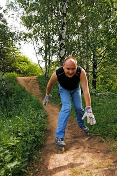 extreme rollerblading offroad
