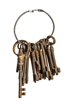 Antique key to key ring