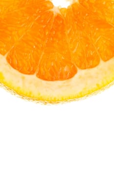 Macro shot of a quarter of an orange slice