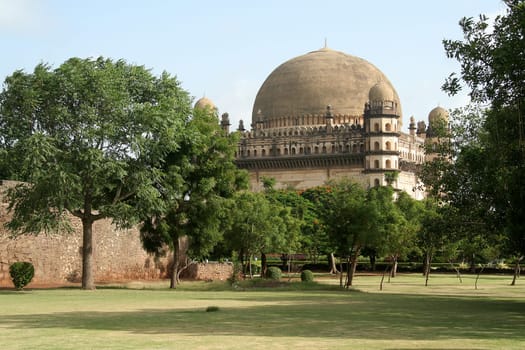 View of Gol Gumbaz-second biggest dome in the world, Bijapur, Karnataka, India, Asia