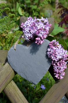 Spring Garden Fence Heart Flowers Garden