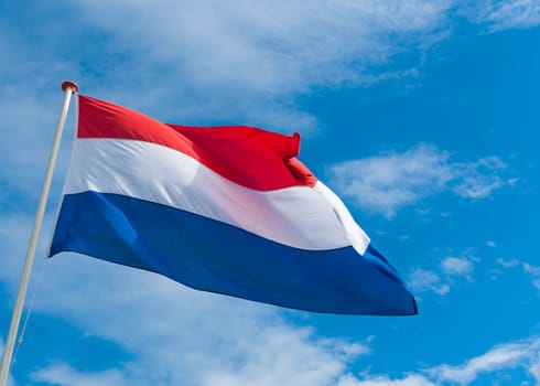 dutch flag blowing in the wind
