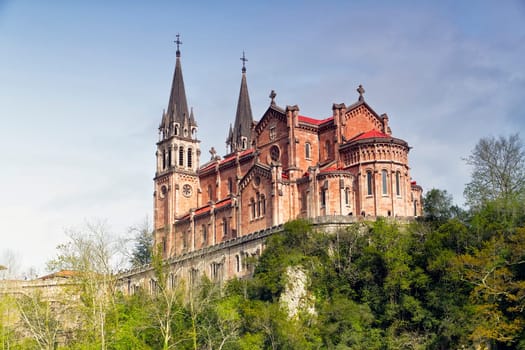 Basilica of Our Lady of Battles, Covadonga, Asturias, Spain.