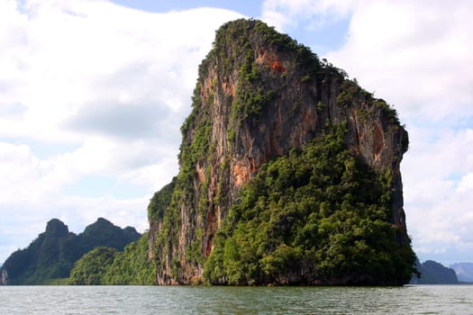 mountain rock in the andaman sea