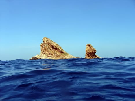 two rock islands in the middle of the siam gulf