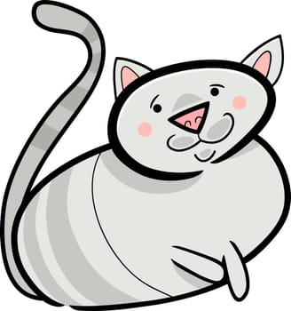 cartoon doodle illustration of cat or kitten