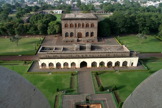 View of Museum from top of Gol Gumbaz, Bijapur, Karnataka, India, Asia