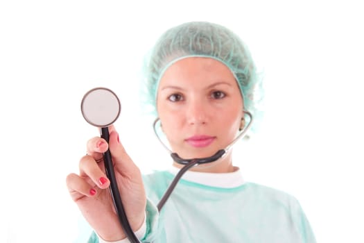 nurse on white background