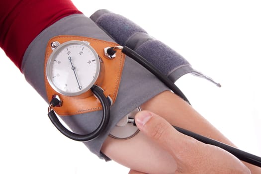 doctor measuring blood pressure