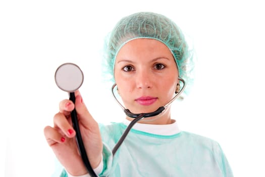 nurse on white background
