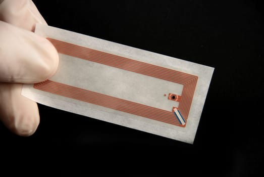 stock picture of wireless tags used for rfid purposes