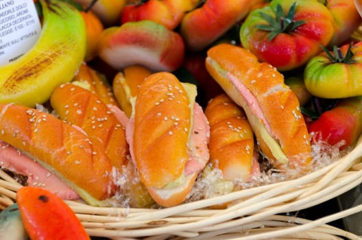 ham rolls with almond paste